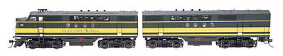 Intermountain Railway 49298 HO Scale EMD FTA-B Set w/DCC -- EMD (Demonstrator Scheme, green, yellow)