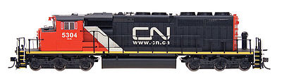 Intermountain Railway 49303 HO Scale EMD/GMDD SD40-2W w/DCC -- Canadian National (black, white, red, Website Logo)