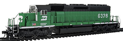 Intermountain Railway 49321 HO Scale EMD SD40-2 w/DCC -- Burlington Northern (Whiteface, Cascade Green, white, Large Logo on Nose)