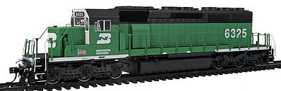 Intermountain Railway 49321S HO Scale EMD SD40-2 w/LokSound & DCC -- Burlington Northern (Whiteface, Cascade Green, white, Large Logo on Nose)