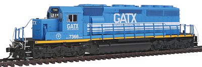 Intermountain Railway 49323 HO Scale EMD SD40-2 w/DCC -- GATX Leasing (blue, white Stripes, 7300 Series Numbers)