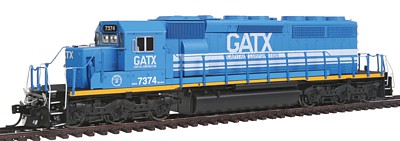 Intermountain Railway 49323S HO Scale EMD SD40-2 w/LokSound & DCC -- GATX Leasing (blue, white Stripes, 7300 Series Numbers)
