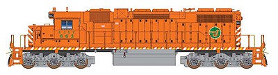Intermountain Railway 493301S HO Scale EMD SD38-2 w/Loksound & DCC -- Elgin, Joliet & Eastern (orange, green, white End Stripes)