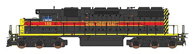 Intermountain Railway 493310 HO Scale EMD SD38-2 w/DCC -- Iowa Interstate (black, red, yellow)