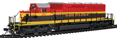Intermountain Railway 49333S HO Scale EMD SD40-2 w/LokSound & DCC -- Kansas City Southern (Southern Belle Scheme, red, black, yellow)