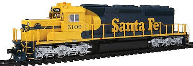 Intermountain Railway 49340S HO Scale EMD SD40-2 Snoot w/LokSound & DCC -- Santa Fe (Warbonnet, blue, yellow)