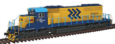 Intermountain Railway 49343 HO Scale EMD SD40-2 w/DCC -- Ontario Northland (yellow, blue, Chevron Markings)