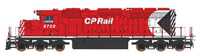 Intermountain Railway 49346 HO Scale EMD SD40-2 w/DCC -- Canadian Pacific (Action Red, black, white, Multimark Logo)