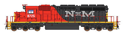 Intermountain Railway 49359 HO Scale EMD SD40-2 w/DCC -- Nacoinales de Mexico (orange, green, silver)