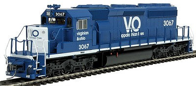 Intermountain Railway 49361S HO Scale EMD SD40-2 w/LokSound & DCC -- Virginian & Ohio (Allen McClelland's Model Railroad, blue, white)