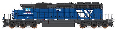 Intermountain Railway 49363 HO Scale EMD SD40-2 w/DCC -- Montana Rail Link (blue, black, white, W-Lion Logo)