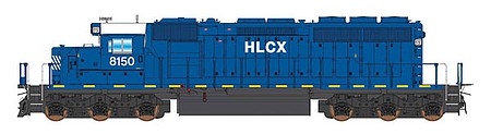 Intermountain Railway 49376 HO Scale EMD SD40-2 w/DCC -- Helm Leasing HLCX (blue, white)