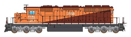 Intermountain Railway 49379 HO Scale EMD SD40-2 w/DCC -- Foster Townsend Rail Logistics FTRL (orange, brown)