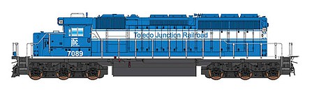 Intermountain Railway 49380 HO Scale EMD SD40-2 w/DCC -- Toledo Junction #7089 (blue, white)