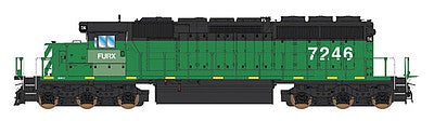 Intermountain Railway 49387 HO Scale EMD SD40-2 w/DCC -- First Union Rail FURX (ex-BN Cascade Green, black white, Conspicuity Marks)