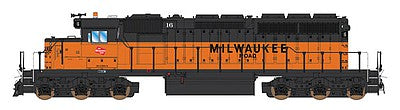 Intermountain Railway 49389S HO Scale EMD SD40-2 w/LokSound & DCC -- Milwaukee Road (orange, black)