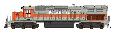 Intermountain Railway 49433S HO Scale EMD SD40T-2 Tunnel Motor w/LokSound & DCC -- Western Rail Inc. WRIX (Potash Corp, gray, orange)
