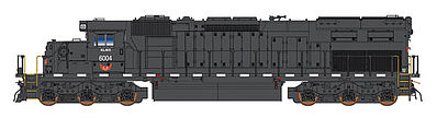 Intermountain Railway 49434 HO Scale EMD SD40T-2 Tunnel Motor w/DCC -- Knoxville Locomotive Works (black, red, white)
