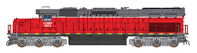 Intermountain Railway 49435 HO Scale EMD SD40T-2 Tunnel Motor Snoot w/DCC -- Central Oregon & Pacific CORP (red, gray)