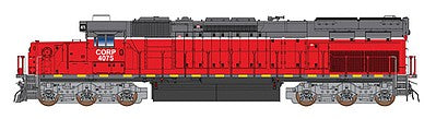 Intermountain Railway 49435S HO Scale EMD SD40T-2 Tunnel Motor Snoot w/LokSound & DCC -- Central Oregon & Pacific CORP (red, gray)