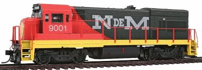 Intermountain Railway 49456S HO Scale GE U18B w/LokSound & DCC -- Nacionales de Mexico (orange, dark green, silver, Large NdeM)