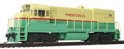 Intermountain Railway 49459S HO Scale GE U18B w/Tsunami(R) Sound & DCC -- Peabody Coal Co. (yellow, green red, Lynnville Mine)