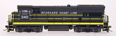 Intermountain Railway 49461 HO Scale GE U18B - Standard DC -- Seaboard Coast Line (black, yellow, silver)
