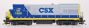 Intermountain Railway 49477 HO Scale GE U18B - Standard DC -- CSX (Bright Future, gray, blue, yellow)