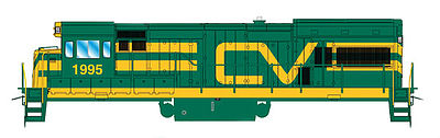 Intermountain Railway 49481 HO Scale GE U18B w/DCC - Famous Image Collector Series -- Central Vermont (Fictional Scheme, green, yellow)