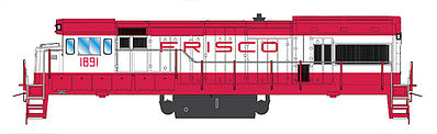 Intermountain Railway 49483 HO Scale GE U18B w/DCC - Famous Image Collector Series -- St. Louis-San Francisco (Fictional Scheme, mandarin, white)