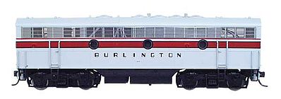 Intermountain Railway 49507 HO Scale EMD F7B w/DCC -- Chicago, Burlington & Quincy (Grayback Freight Scheme, gray, red)