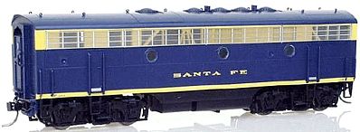 Intermountain Railway 495172 HO Scale Regal Line Diesel EMD F7B Phase I Smart Dummy, Assembled -- Santa Fe (blue & yellow)