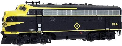 Intermountain Railway 495181 HO Scale EMD F7B - Standard DC -- Erie (black, yellow w/Diamond herald)