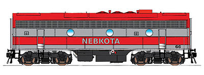 Intermountain Railway 49527 HO Scale EMD F9B w/DCC -- Nebkota #56 (red, silver)