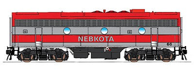 Intermountain Railway 49527S HO Scale EMD F9B w/LokSound & DCC -- Nebkota #56 (red, silver)
