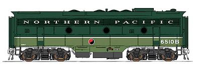 Intermountain Railway 49533 HO Scale EMD F7B w/DCC -- Northern Pacific (Loewy Two-Tone Green)