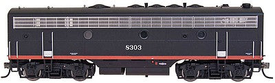 Intermountain Railway 49540 HO Scale EMD F7B w/DCC -- Southern Pacific (Black Widow, black, silver, orange, red)