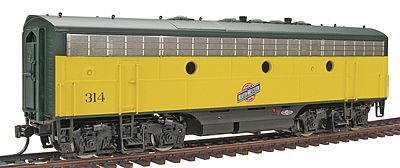 Intermountain Railway 49544 HO Scale EMD F7B Phase I - Standard DC -- Chicago & North Western (yellow, green)