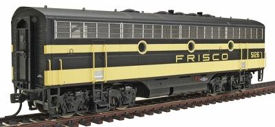Intermountain Railway 49545 HO Scale EMD F7B Phase I - Standard DC -- St. Louis-San Francisco (Frisco, black, yellow)