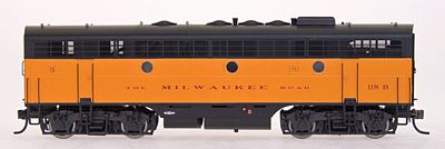 Intermountain Railway 49585 HO Scale EMD F7B - Standard DC -- Milwaukee Road (orange, black, Logo on Cab)