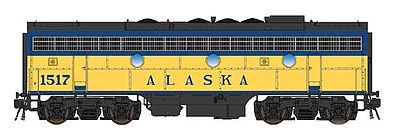 Intermountain Railway 49595 HO Scale EMD F7B w/DCC -- Alaska Railroad #1517 (DOT Scheme, yellow, blue)