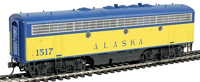 Intermountain Railway 49595S HO Scale EMD F7B w/Sound & DCC -- Alaska Railroad #1517 (DOT Scheme, yellow, blue)