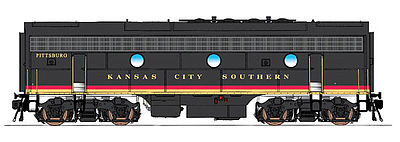 Intermountain Railway 49599 HO Scale EMD F9B w/DCC -- Kansas City Southern #KCS 3 (black, red, yellow)