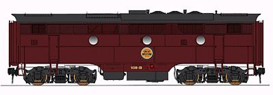 Intermountain Railway 49634 HO Scale EMD F3B - Standard DC -- Chicago Great Western (maroon, Lucky Strike Logo)