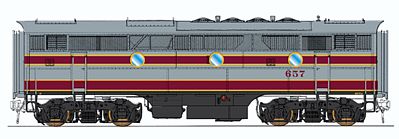 Intermountain Railway 49636 HO Scale EMD F3B - Standard DC -- Delaware, Lackawanna & Western (Freight Scheme, gray, maroon, yellow)