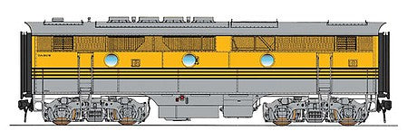 Intermountain Railway 49643 HO Scale EMD F3B - DCC -- Denver & Rio Grande Western (4-Stripe, Aspen Gold, silver, black)