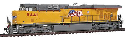 Intermountain Railway 49701 HO Scale GE ES44AC w/DCC -- Union Pacific (Armour Yellow, gray, Flag Logo & "Building America" Slogan)