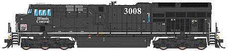 Intermountain Railway 497112S HO Scale GE ET44AH Tier 4 - LokSound and DCC -- Canadian National 3008 (Illinois Central Heritage, black, white)