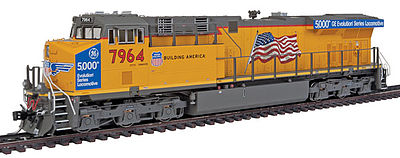 Intermountain Railway 49740 HO Scale GE ES44AC w/DCC -- Union Pacific #7964 (Armour Yellow, gray, blue 5000th GEVO, US Flag Logos)