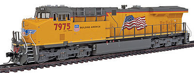 Intermountain Railway 49741 HO Scale GE ES44AC w/DCC -- Union Pacific (Armour Yellow, gray, US Flag, Building America Logo)